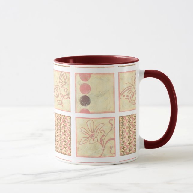 Taza Dibujos de bloques de madera rosa de Chariklia Zar (Derecha)
