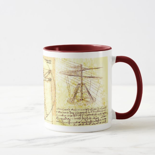 Taza Dibujos de Leonado da Vinci (Derecha)