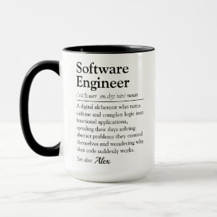Taza Diccionario de definición de ingeniero de software