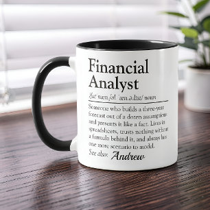 Taza Diccionario divertido de definición de analista fi