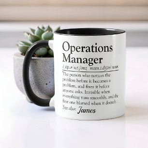 Taza Diccionario divertido de definición para gerente d