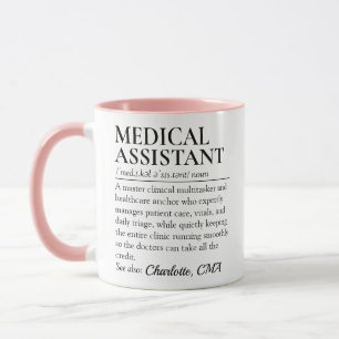 Taza Diccionario divertido de la definición de asistent