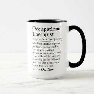 Taza Diccionario divertido de la definición de Terapeut