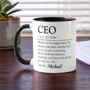 Taza Diccionario divertido definición CEO