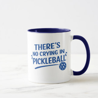 Taza Dicho Divertido de Pickleball en Texto Azul