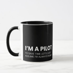 Taza Dicho divertido de pilotos