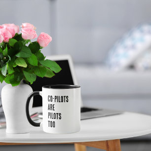 Taza Dicho Divertido Los copilotos también son pilotos