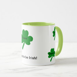 Taza Dichos irlandeses de trébol personalizar