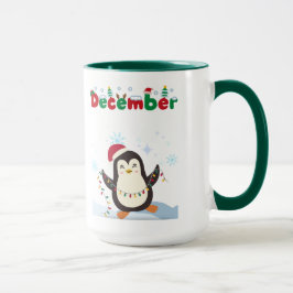 Taza Diciembre café pingüino