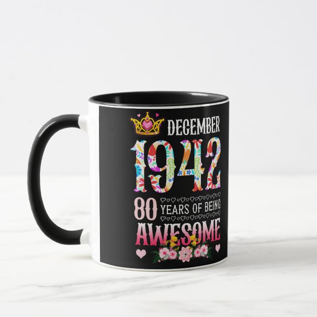 Taza Diciembre de 1942 80º cumpleaños 80 años de esplén (Izquierda)