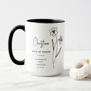 Taza Diciembre, doncella de honor   Jonquil Birth Flowe
