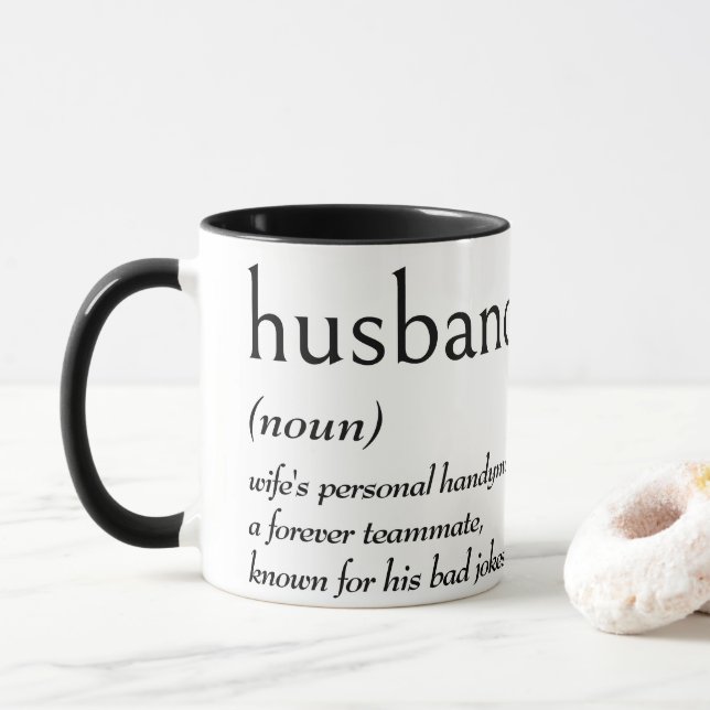 Taza Dictionary Definition for HUSBAND (Con donut)