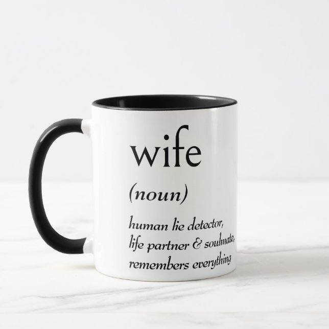 Taza Dictionary Definition for WIFE (Izquierda)