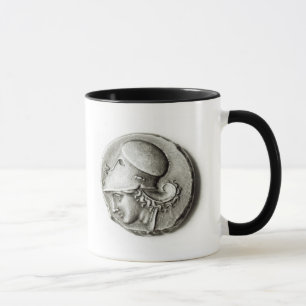 Taza Didrachma de Heracles: Athena de representación