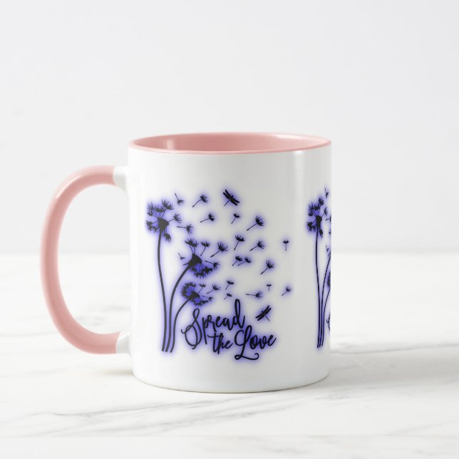 Taza Diente de León y Libélulas Difunde el Amor (Izquierda)
