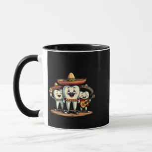 Taza Diente dental floral Funny Cinco De Mayo