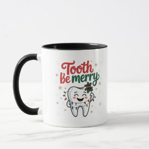 Taza Diente Ser Alegre Divertido Dental Dentista Navida