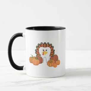 Taza Dientes de Dentalidad Dental de Acción de Gracias 