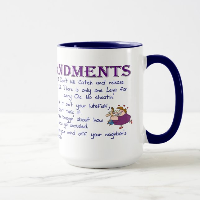 Taza Diez mandamientos de Minnesota (Derecha)