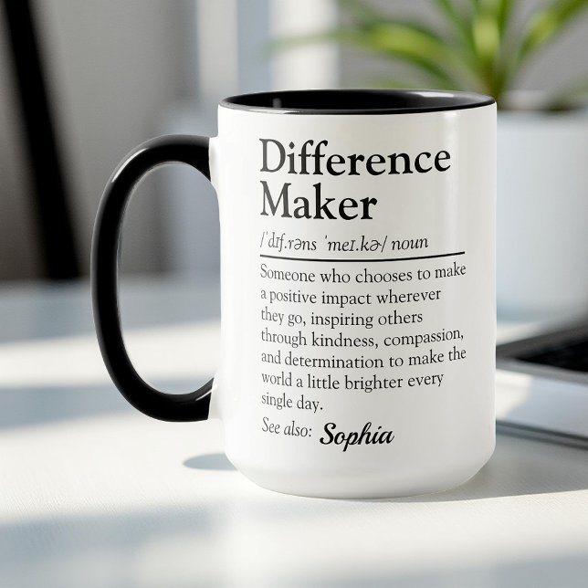 Taza Difference Maker Personalized Appreciation Gift (Subido por el creador)