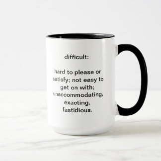 Taza difícil de la definición
