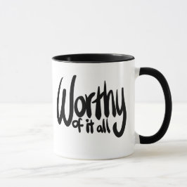 Taza Digno de todo: Canción de adoración cristiana Mug
