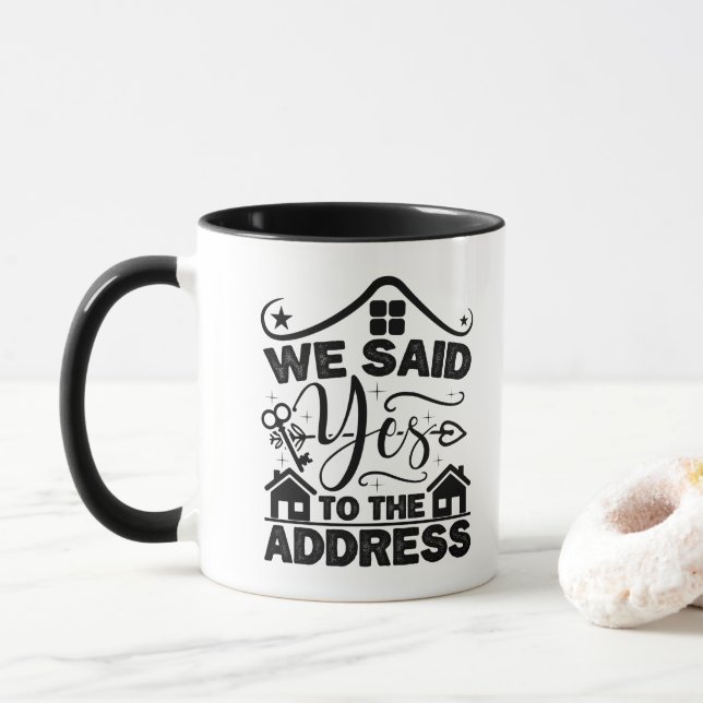 Taza Dijimos Sí A La Dirección De Calentamiento De Hoga (Con donut)