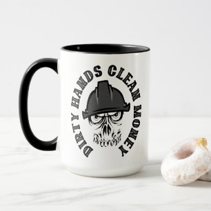 Taza Dinero sucio personalizado y limpio de manos