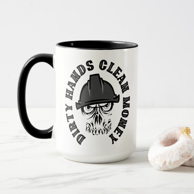 Taza Dinero sucio personalizado y limpio de manos (Con donut)