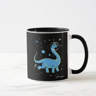 Taza Dinos De Brachiosauro Azul En El Espacio