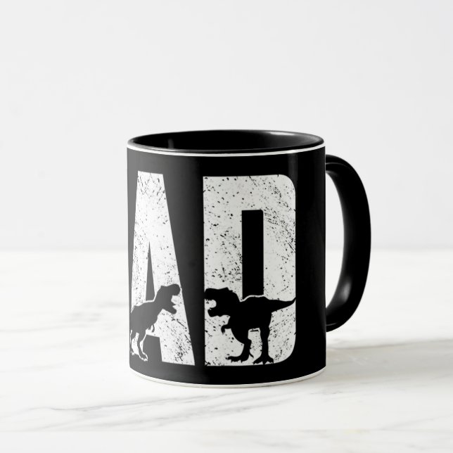 Taza Dinosaur DAD Black (Anverso derecho)