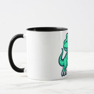 Taza dinosaurio con huevos