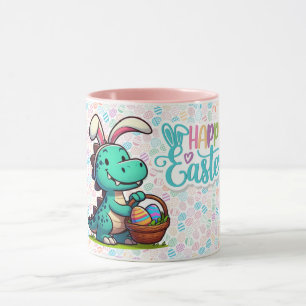 Taza Dinosaurio conejito de Pascua lindo