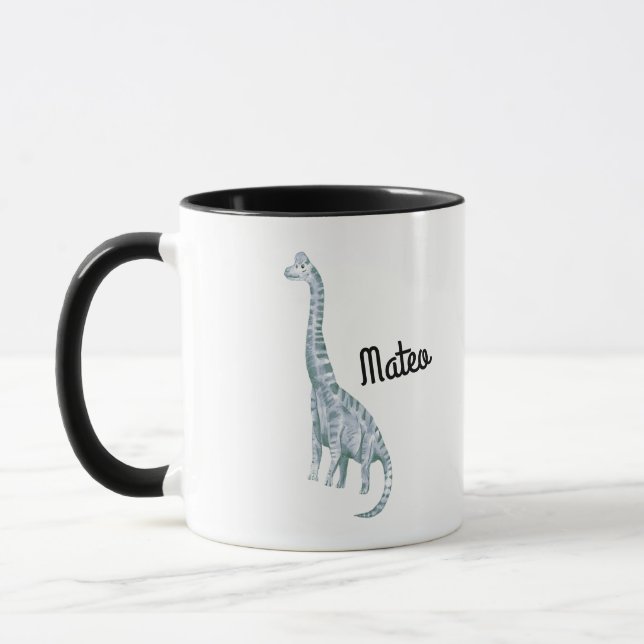 Taza Dinosaurio personalizado con nombre (Izquierda)