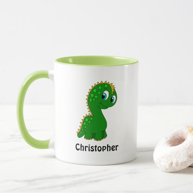 Taza Dinosaurio Personalizado Lindo (Con donut)