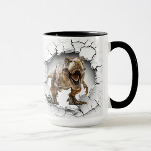 Taza Dinosaurio saliendo de la cueva