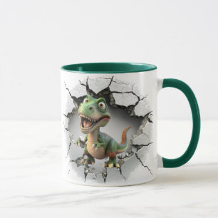 Taza Dinosaurio saliendo de una cueva