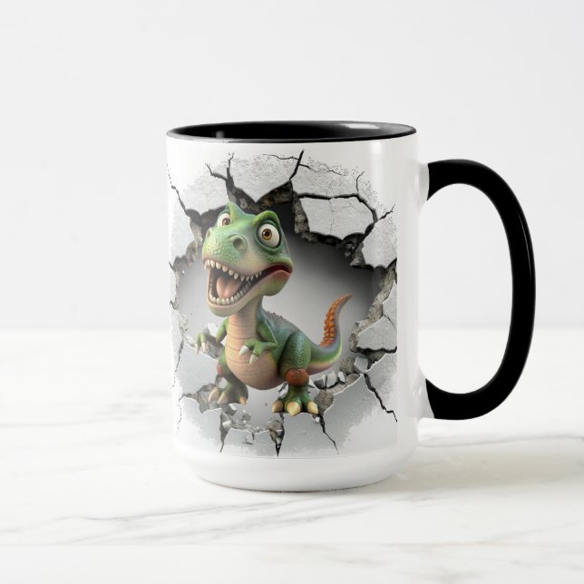 Taza Dinosaurio saliendo de una cueva (Derecha)