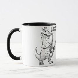 Taza Dinosaurio tocando el saxofón Mug