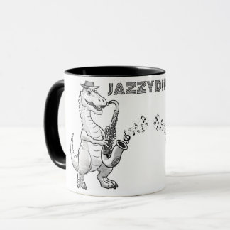Taza Dinosaurio tocando el saxofón Mug