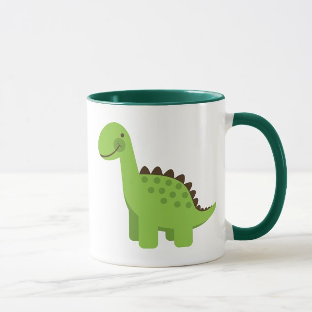 Taza Dinosaurio verde lindo (Derecha)