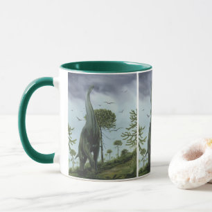 Taza Dinosaurios de época, Sauroposidon con pájaros vol