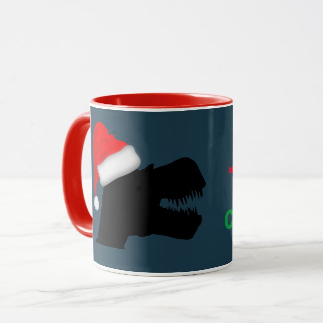 Taza Dinosaurios: Navidades Mug Con Imagen T-Rex (Anverso izquierdo)