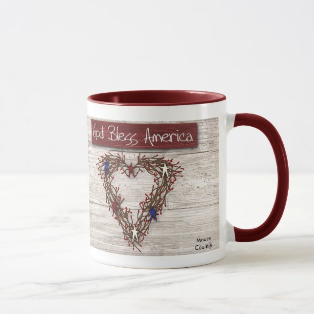 Taza Dios bendiga a America Mug (Derecha)