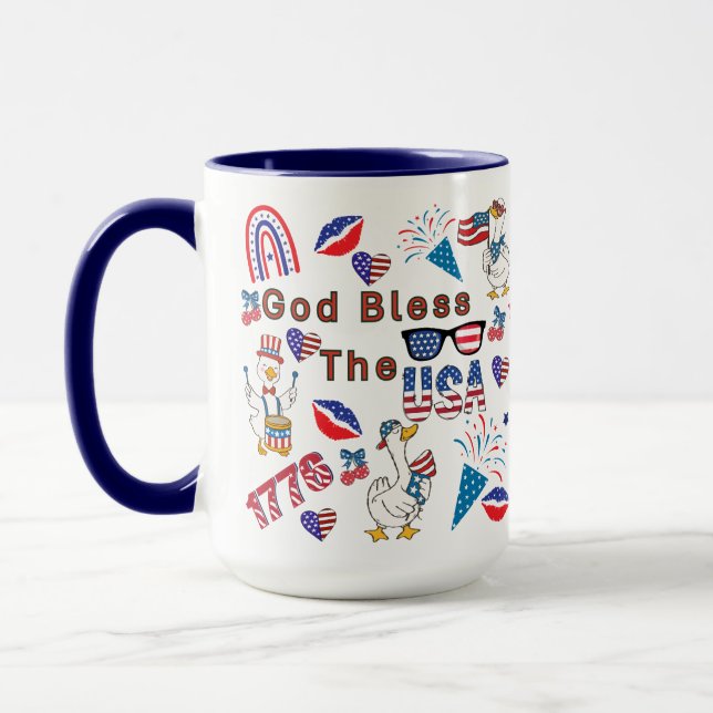 Taza Dios bendiga a EE. UU. (Izquierda)