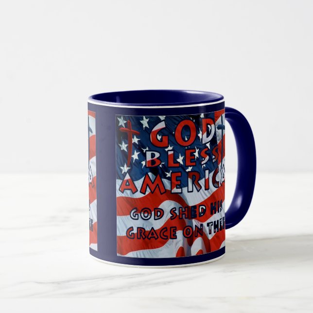 Taza Dios bendiga a Estados Unidos (Anverso derecho)
