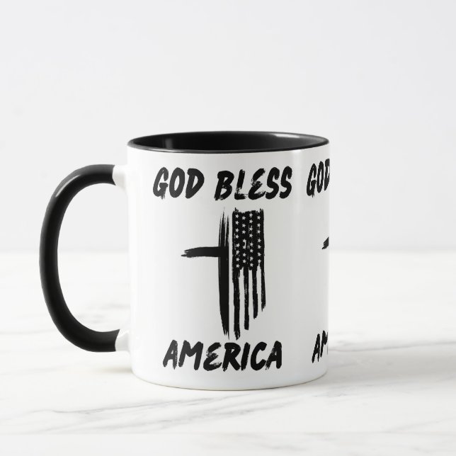Taza Dios bendiga a Estados Unidos como un Estados Unid (Izquierda)