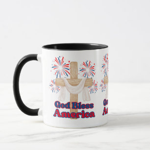 Taza Dios bendiga a Estados Unidos como un patriota bib