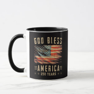 Taza Dios Bendiga América 250 Años 1776-2026