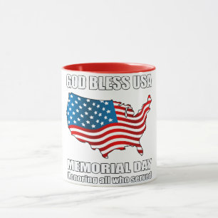 Taza Dios bendiga el Día de la Conmemoración de los Est